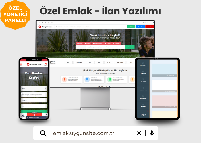 Özel Emlak ve İlan Yazılımı